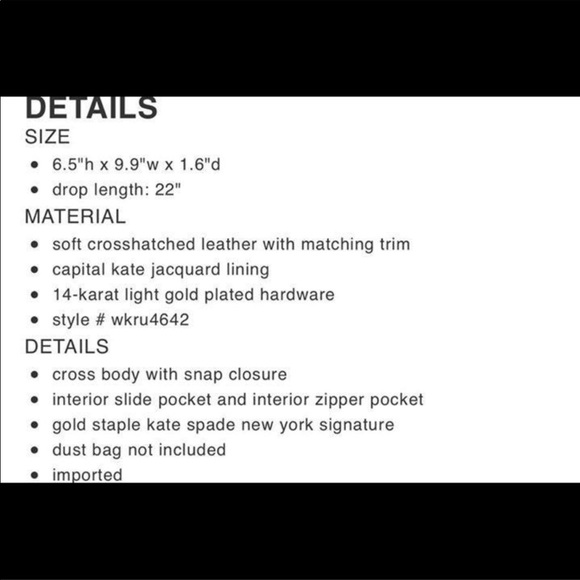 KATE SPADE ♠️ TILDEN PLACE ALEK - Picture 6 of 6